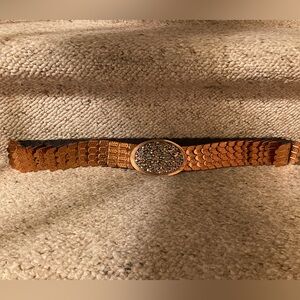 Vintage Copper Metal Stretch Belt
